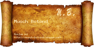 Musch Botond névjegykártya
